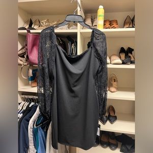 Lace Sleeve Mini Dress